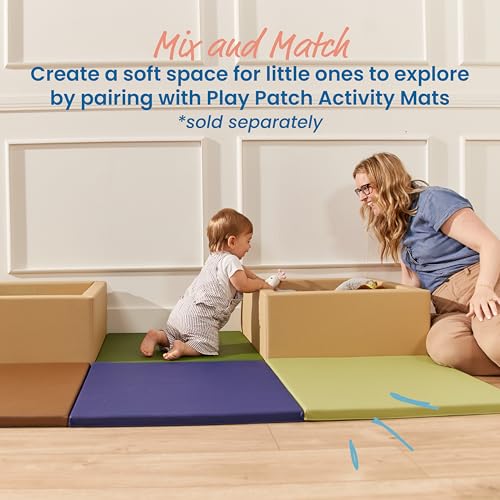 Image of ECR4Kids SoftZone Play Patch Toy Bins, Beginner Playset, Sand, 2-Pack