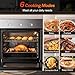 Empava 24 inch Electric Single Wall Oven with 6 Cooking Funcitons, Built-in Convection System with Mechanical Knob Control, Stainless Steel
