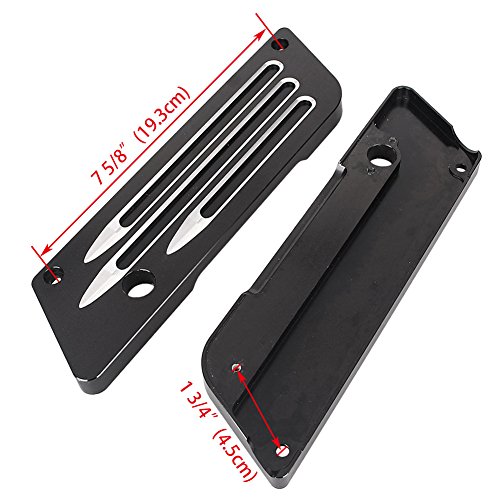 Cubiertas de Pestillos para Alforjas de Motocicleta Compatibles para Touring Street Glide Road King 1993-2013 Negro miniatura 6