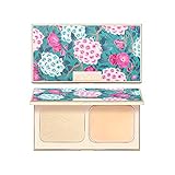 CATKIN Makeup Face Pressed Powder Foundation Compact Matte Conceal Pores Silky Smooth Creamy Texture (C01 Ivory)