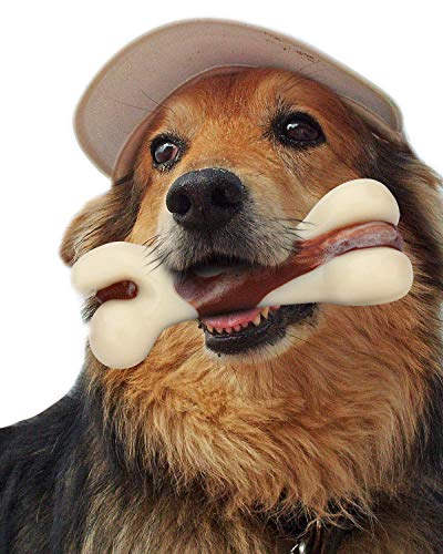 mumba Hundespielzeug Knochen Unzerstörbar Kauspielzeug Hund für Aggressive Kauer Rindfleischgeschmack Kauknochen Sichere und Langlebige Hundeknochen für große/mittelgroße Hunde und Welpen (M) Cover
