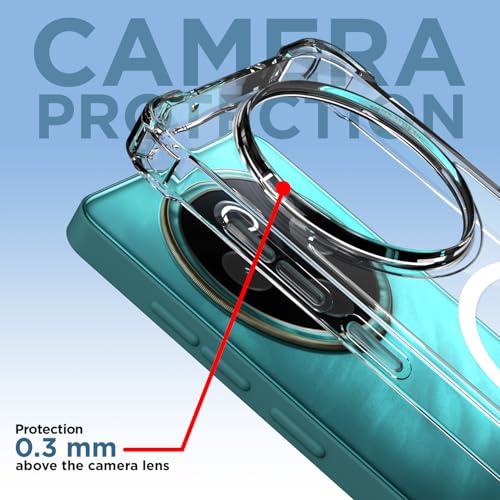 Image of Pikkme Back Cover for Vivo T4 5G / iQoo Z10 5G Mag-Safe Shockproof PC + TPU Protective Case Magnetic Support Bumper Case (Transparent Mag-Safe)