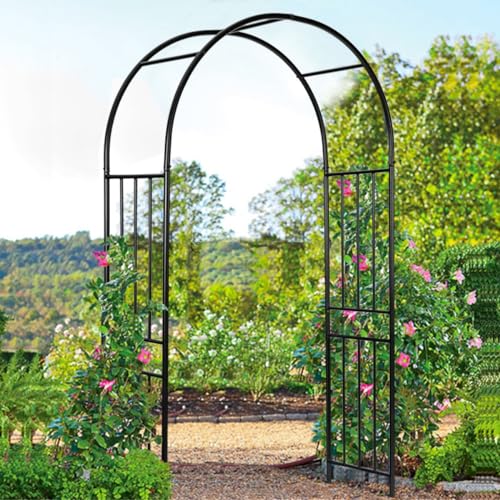 Image of S AFSTAR Metal Garden Arch, 7.2ft/86 Outdoor Arbor for Various Climbing Plant Flower, Arch Trellis for Wedding Garden Bridal Party Festival Decoration, Easy-to-Assemble