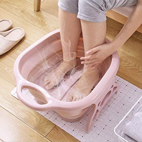 Spa de pies plegable Differeye con rodillos masajeadores rosa miniatura 3