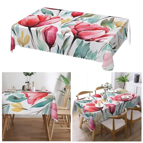 Nappe de table rectangulaire imperméable flore style rustique - 8