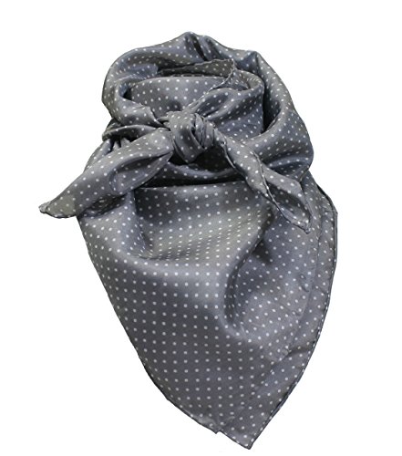 Wyoming Traders Charcoal Silk Polka Dot Wild Rag Scarf for Men, Unisex, Cowboy Enthusiasts, Silk Appreciators