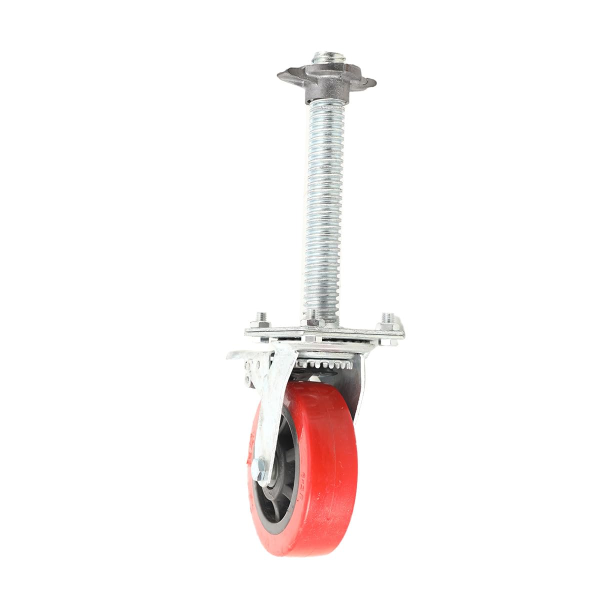 Ruote Per Carrello Industriali 4 Pezzi Ø150 mm, Ruota Con Freno, Rotazione 360°, Portata Totale 500 kg, Acciaio Zincato, Per Mobili Ufficio Magazzino