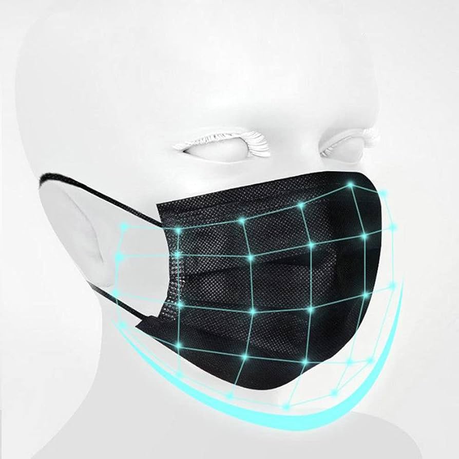 ルミスパヘッド(ブラック)3個セット Amazon.com: NNPCBT 100PCS 3 Ply Black Disposable Face Mask
