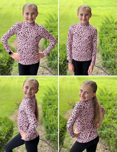 Image of Arshiner Girls Long Sleeve Mock Turtleneck Shirts Slim Fit Base Layer Top