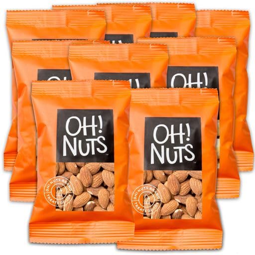 Oh! Nuts Dry Roasted Unsalted Almonds - 2 Lb All-Natural Protein Snack