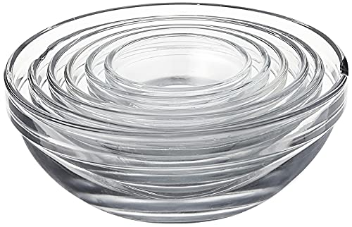 Anchor Hocking 4907 6-Piece Glass Prep Bowl Set, Clear #TOP1