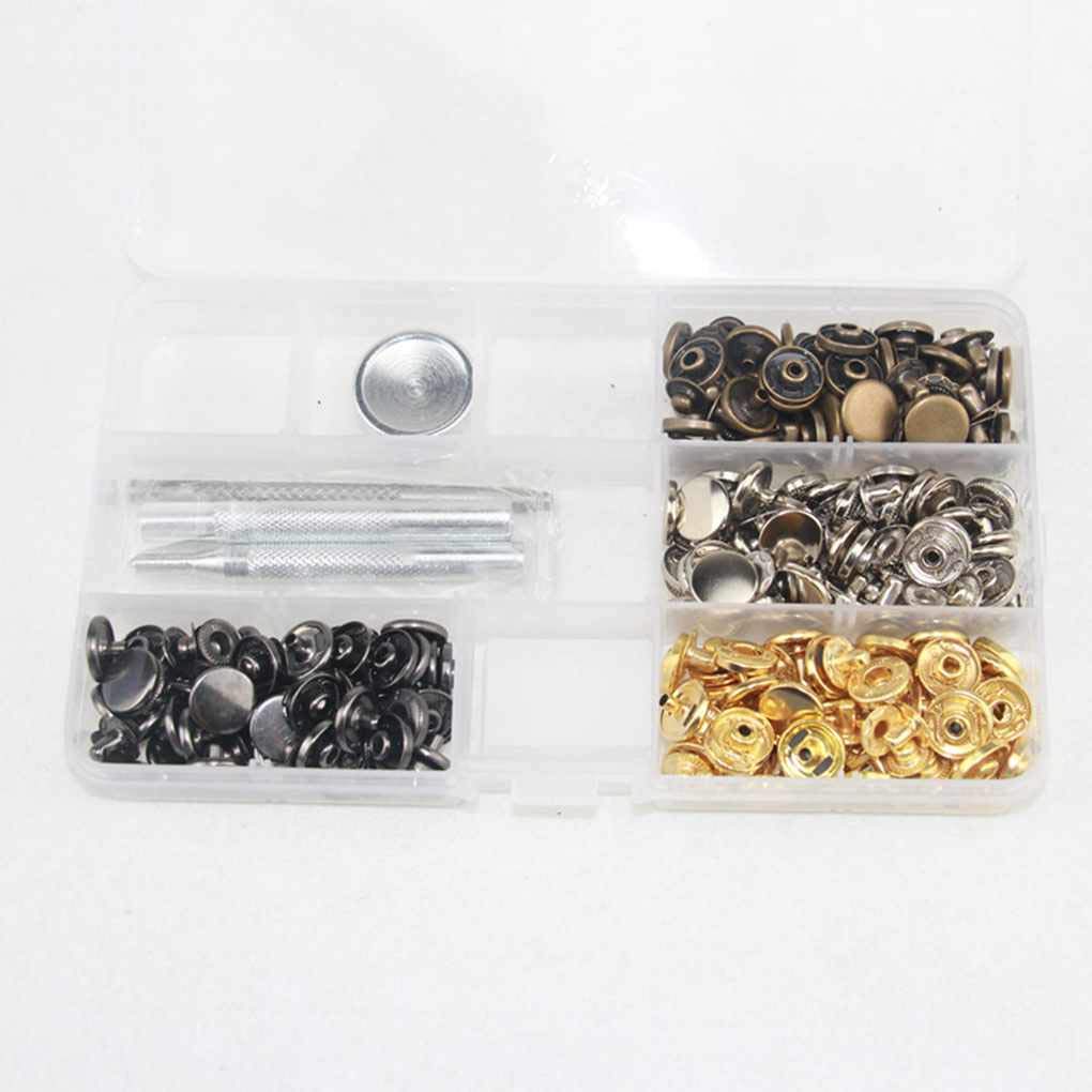 Juego de 3 botones a presión de metal de 12,5 mm, 40/80/100/120/140 juegos/lote, cierres de botones a presión de fijación para bricolaje, bolsas de ropa, herramientas de costura, tipo 5