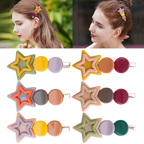 FunPa 6 peças de acessórios de cabelo para meninas para cabelo com presilha de cabelo variada e ador