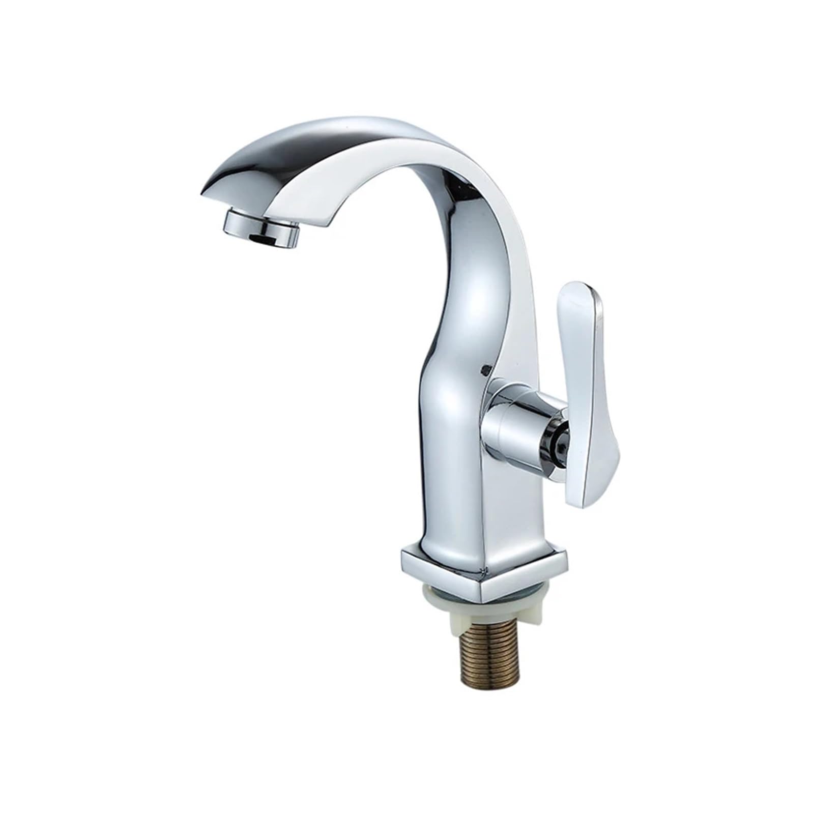 Kitchen Faucet, Only Cold Basin Faucet, Zinc Alloy Bathroom Water, Deck Mounted Sink Taps, Chrome Kitchen Accessories