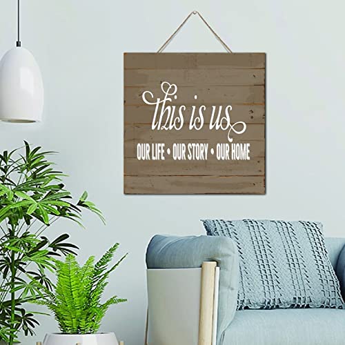 Plaque murale décorative en bois célébrant l'histoire de votre foyer