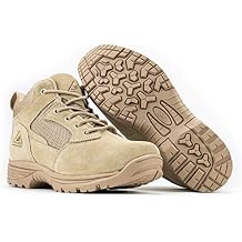 RYNO GEAR Mens Military & Tactical Boots, CoolMax Tactical Combat Military Durable Leather Work Utility 4.5" Boots