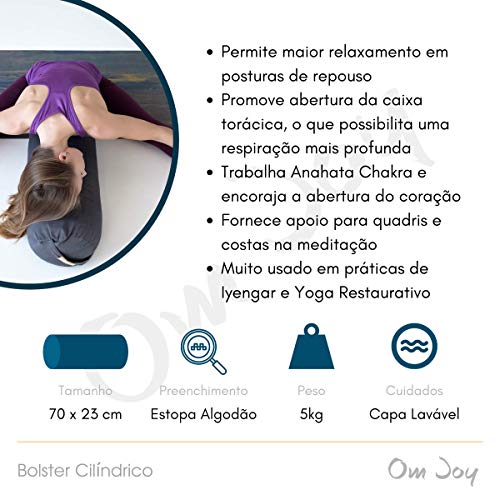 Bolster Cilíndrico Grande - Yoga