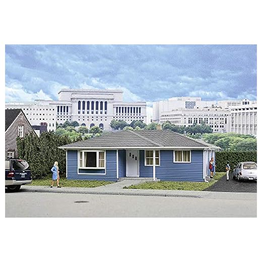 Walthers Cornerstone Framed Ranch Tract House 933-3775 HO Scale Model Railroad - Structure Kit