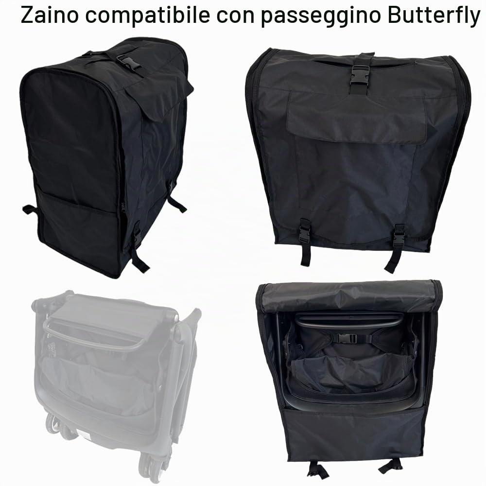 Zaino Passeggino, Borsa da Viaggio Carrozzina, Borsa di Immagazzinaggio Passeggino Compatibile con Bugaboo Butterfly Passeggini