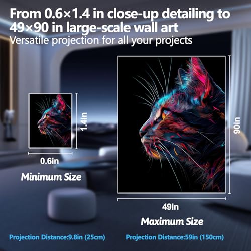 Art Projector for Tracing with Adjustable Stand, Web-Based Control No App Needed, Drawing Projector Works with iOS/Android, Great for Beginners, Craft Lovers or Kids