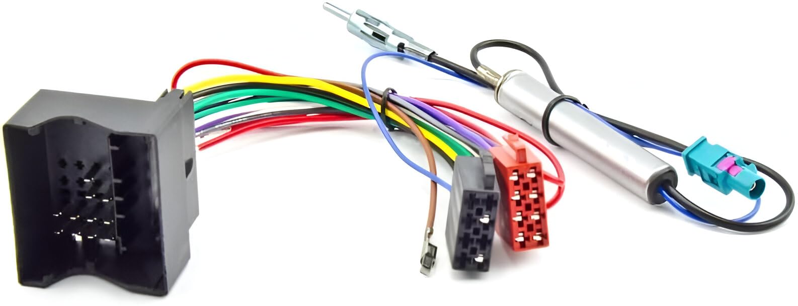 Sound-way Kit Montage Autoradio, Cadre Façade 1 DIN, Cable Adaptateur Connecteur ISO, Adaptateur Antenne, Clés Démontage Compatible avec Citroen C5 / Peugeot 407