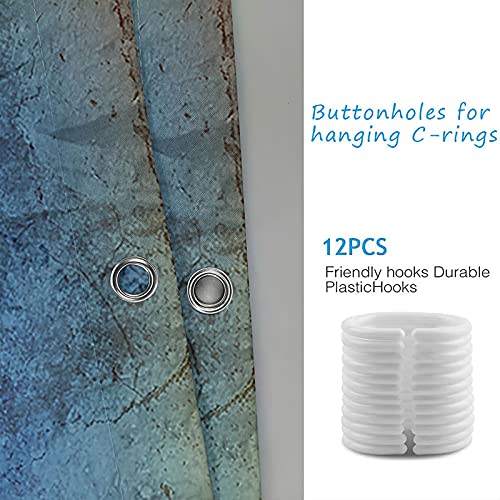Rideau de douche libellule 165x200cm bleu vert KnSam en polyester - 5