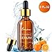 Produktbild MayBeau 60ml Vitamin C Serum mit 20% Vitamin C + Vitamin E + Hyaluronsäure, 100% Rein und Organisch Anti-Aging, Anti Falten und Pickelmale, Feuchtigkeitsserum für Haut, Gesicht, Dekolleté und Körper
