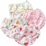 acmede confezione da 4 mutandine bimba bambine undies da bambina regalo compleanno, bambine mutande in cotone super morbido ragazze biancheria intima di cotone da ragazze 2 a 10 anni (130-140, frutta)