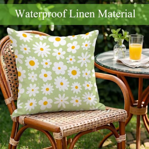 Housse de coussin 60x60 extérieure déperlante haut de gamme marguerite - 5