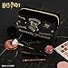 Harry Potter Gifts for Women, Velvet Makeup Bag Cosmetic Pouch Travel Organizer, Small Toiletry Bag for Fans, Hogwarts Themed Design (Black)