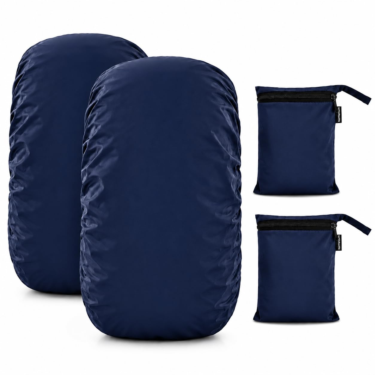 DTR Creation Waterproof Backpack Rain Cover for 45-50L Backpack | Reusable Dust & Rain Protector | Elastic Fit with Storage Pouch | Navy Blue | Pack of 2-image-29