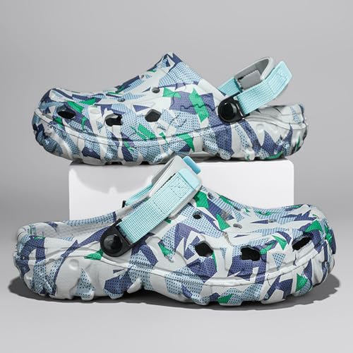 Image of SECHRITE Men's Clogs Athletic Sports Outdoor Sandals Water Beach Shoes Slippers Sandals Lightweight Comfortable with Adjustable Back Strap