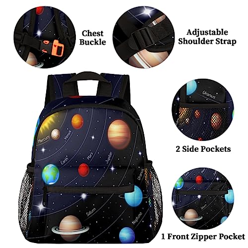 Solar System Planets Kids Backpack Toddler Girls Boys Preschool School Bag Casual Travel Daypack Bookbag Schoolbag For Junior Primary Nursery Kindergarten Children Students #TOP2