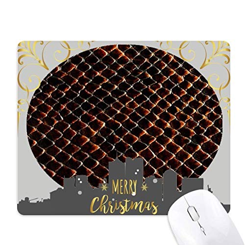 Tapis de souris peau de serpent noir foncé idéal pour le bureau