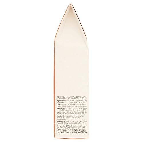 Miniatura 5 de teapigs Up Beet Energy - Bolsas de té, 15 unidades, hibisco, raíz de fruta y remolacha para levantamiento de energía natural, con cafeína