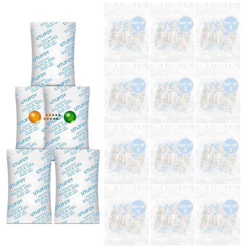 Lot De 110 Sachets De Gel De Silice 2g - Absorbeur D'humidité Réutilisable, Indicateur Couleur, Vide Scellé