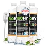 BiOHY Spezial Polsterreiniger (3 x 1 Liter) + Dosierer | Konzentrat für Sofas, Polstermöbel, Teppiche & Textilien | für Nasssauger & Waschsauger | Fleckentferner | effektiver Textilerfrischer