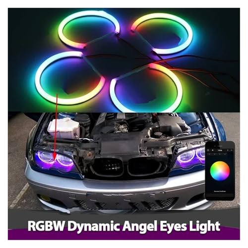 Anillo que fluye multicolor LED y ojos de ángel para faros BMW E46 1998-2002 3