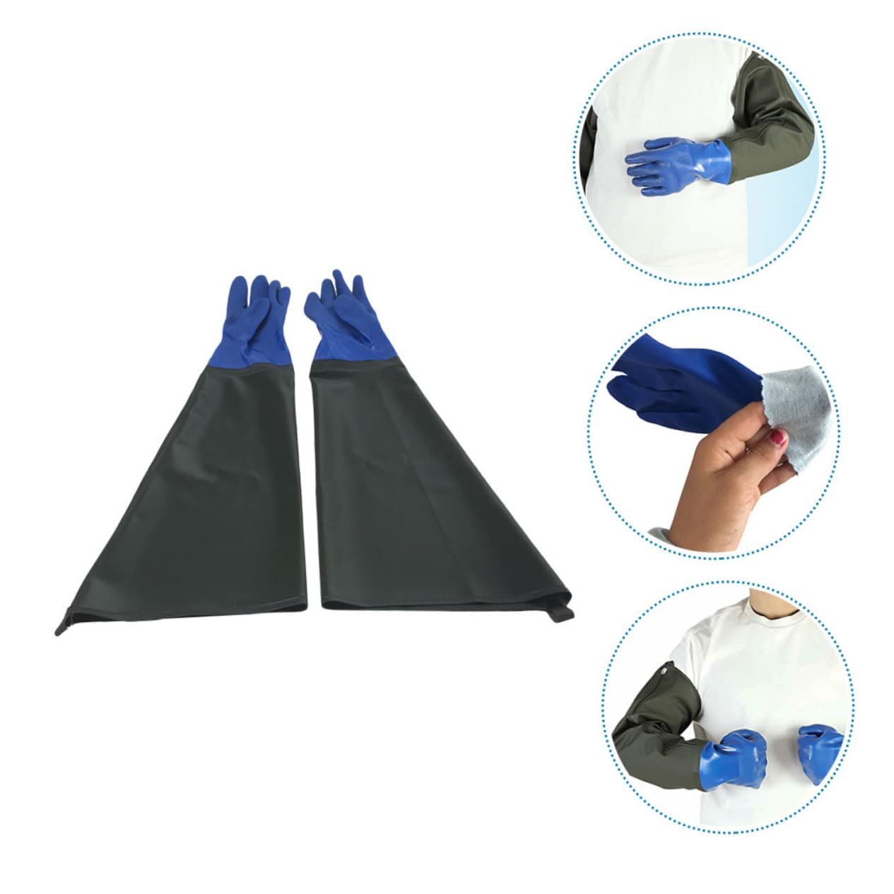 Guantes de Pvc Antideslizantes de Alta Resistencia para Uso Industrial | 1 Par, Impermeables, Diseño Creativo, para Industria del Petróleo y Minería del Carbón