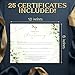 Baby Certificate for Church, Gold Greenery Baby Dedication Christening Certificates Gifts for Boys Girls, Church Baptism Gifts, 15