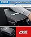 Leather Center Console Cover Armrest Pad,Protector Armrest Box Cover Accessories (Black with red Stitches) for Mazda CX-5/CX5 2017 2018 2019 2020 2021 2022 2023 2024 2025