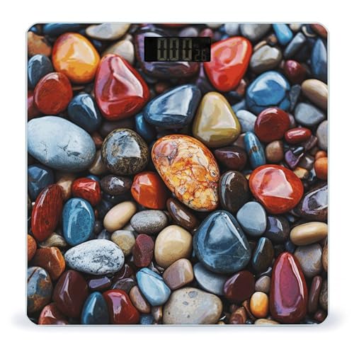 Báscula digital de baño Color Stones Hippie de vidrio templado miniatura 1