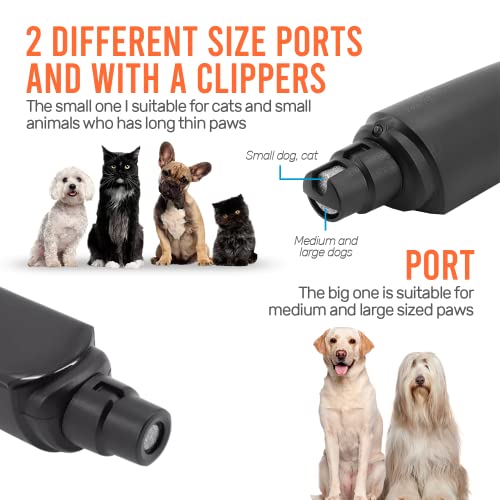 Edipets Krallenschleifer für Hunde - Professionelle Elektrische Krallenschneider für Kleine, Mittlere und Große Haustiere (Schwarz)