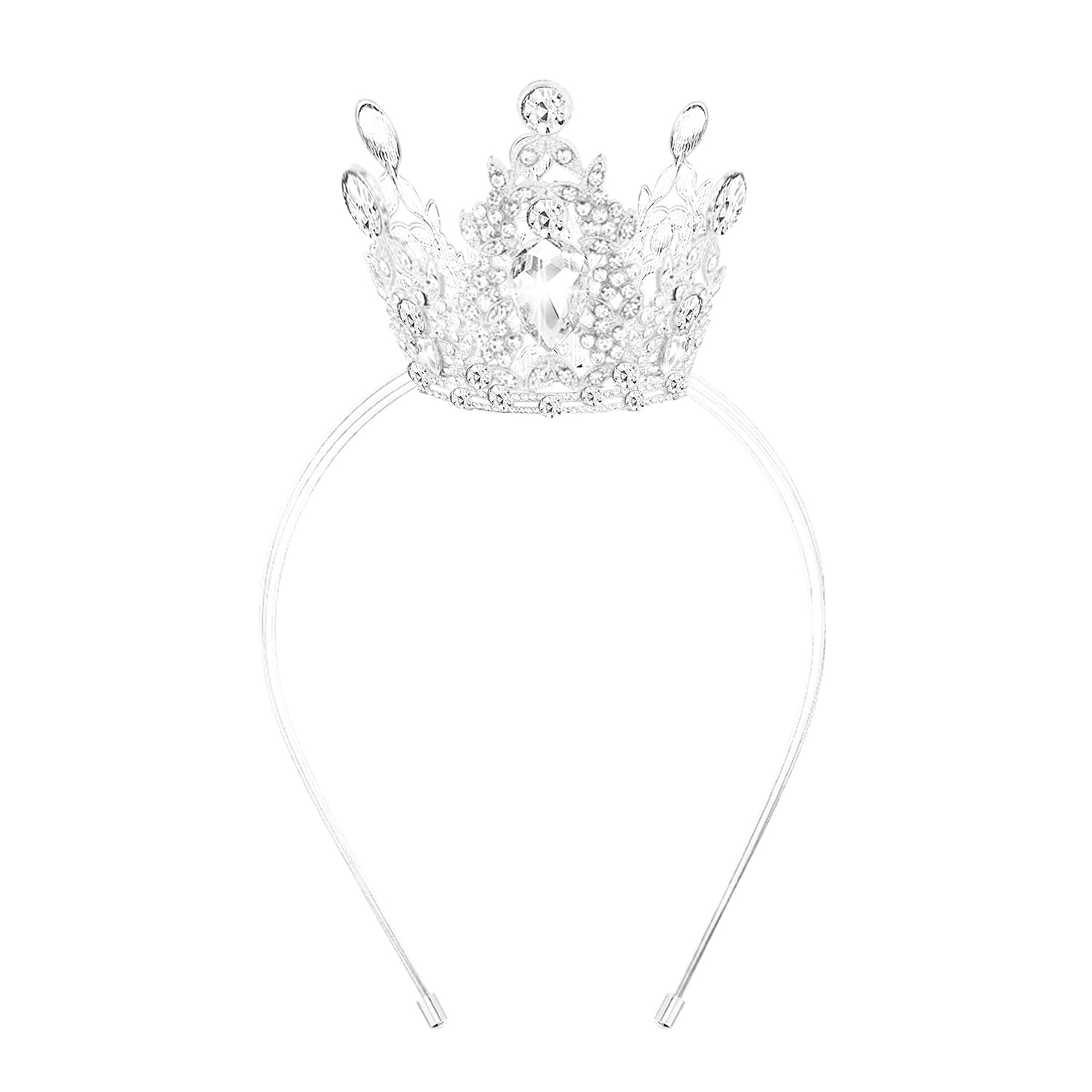 VELSCRUN Silver Crystal Tiara Headband, Crowns for Women, Princess Girls Tiaras, Royal Queen Crown Princess Quinceanera Headpieces for Birthday Prom