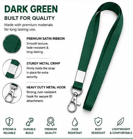 Image of 24mm or 1 inch thick Lanyards with Badge Clip