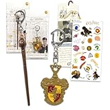 Harry Potter Keychain Set - Bundle of 2 Assorted Hogwarts Keychains, Stickers and More | Random Assortment, No Duplicates of Wizard Key Rings
