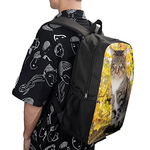Sac d'école de mode 17 pouces avec finitions soignées imprimé chat - 4