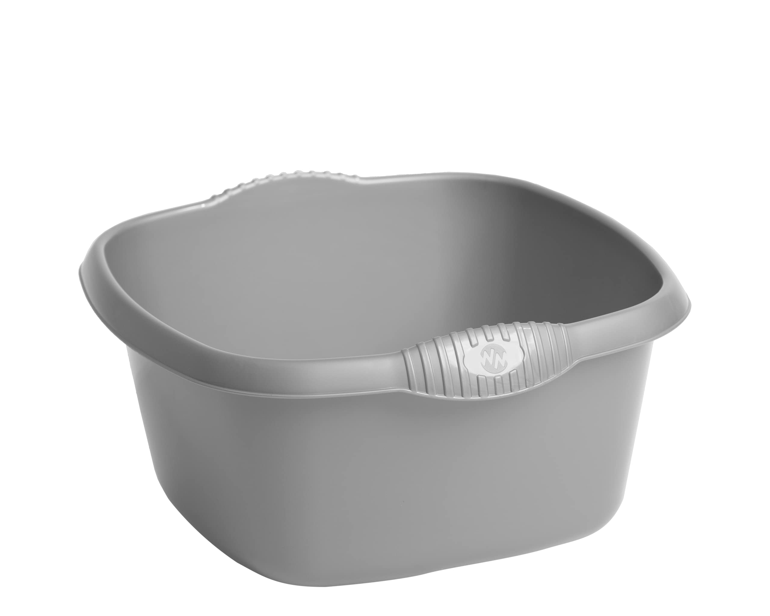 M1ss Soft Grey Plastic Swing Bin, Bowl, Cutlery Tray, Laundry Basket, Dish Drainer, Home And Kitchen Organiser, Kitchen Set (32 Cm Square Bowl)