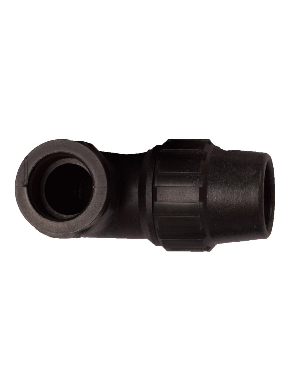 JARDIN202 - Codo Rosca Hembra de Polietileno para Tubería de Riego por Goteo - Varias Medidas | 75mm x 2 1/2" (Pack 5 uds)