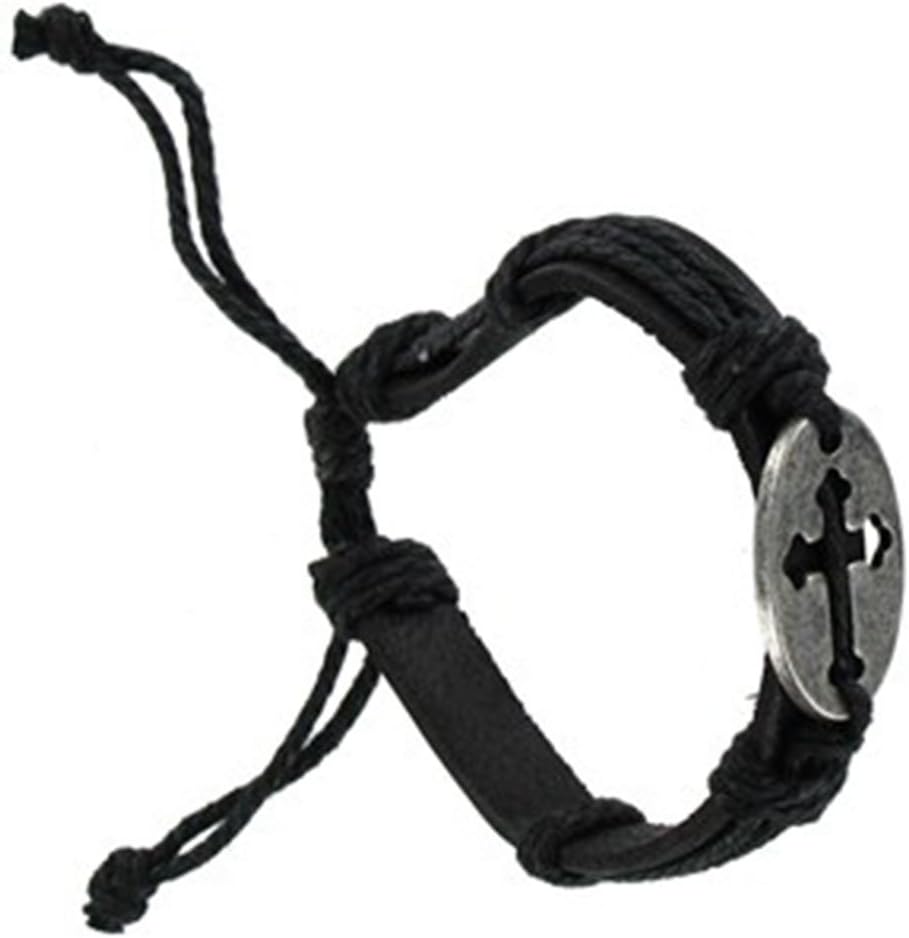 Bracelet - Circle Cross - Blk (Mens) (One Size Fits Most)